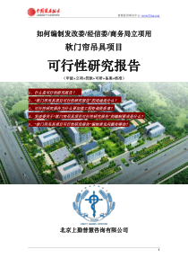 如何编制发改委立项用软门帘吊具项目可行性研究报告(甲级-发改委-经信委-商务局-备案-核准)