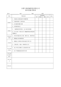 岗位技能考核表