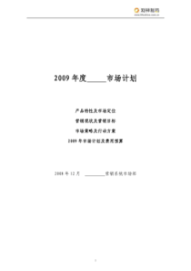 XXXX年某某产品计划书