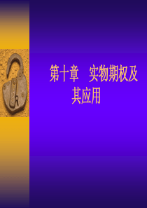 第十章--实物期权