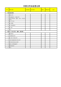 市政工序资料台账模版