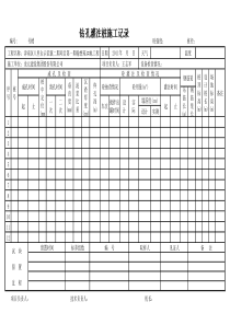 钻孔灌注桩施工记录表(完整版)