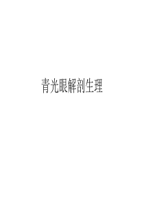 青光眼解剖知识