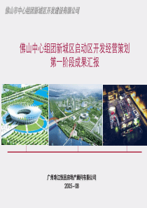 佛山中心组团新城区启动区开发经营策划-第一阶段成果汇报
