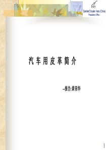 汽车用皮革介绍