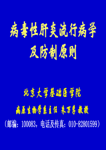 病毒性肝炎的流行病学及防制原则