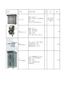 烘焙开店设备清单