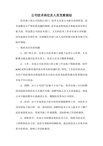 公司技术岗位及人员发展规划