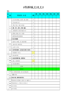 小学生周计划表