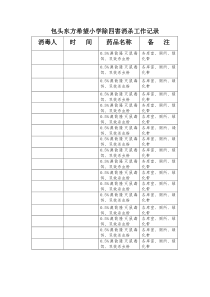 小学除四害消杀工作记录