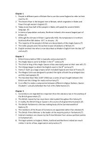 英语国家概况-谢福之-课后答案-判断题