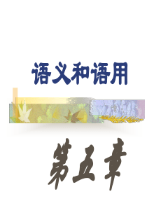 第五章-词义