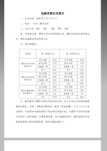 电脑采购比价报告