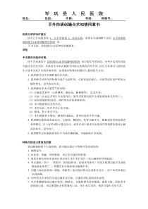 手外伤清创缝合术--知情同意书