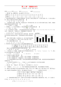 福建省厦门一中八年级数学下册-第20章《数据的分析》单元综合考试卷