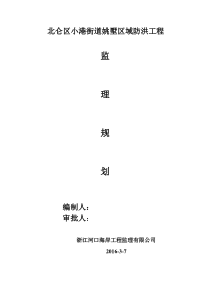 防洪工程监理规划