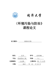 环境污染与防治论文