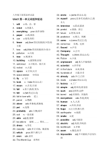 八年级下册英语单词表(人教版)