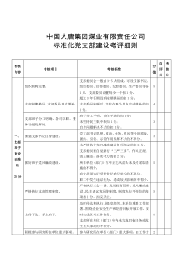 标准化党支部建设考评细则
