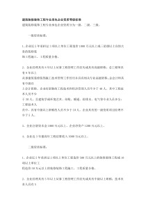 建筑装修装饰工程专业承包企业资质等级标准