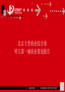 北京大型商业综合体明天第一城策划报告