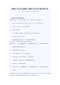 8951与8051单片机引脚