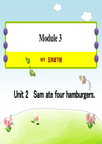 五年级下册英语课后作业课件-M3Unit-2-Sam-ate-four-hamburgers∣外研社