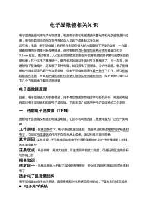 电子显微镜相关知识