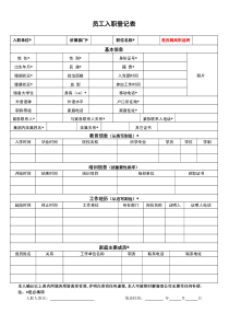1.【入职模板】员工入职套表