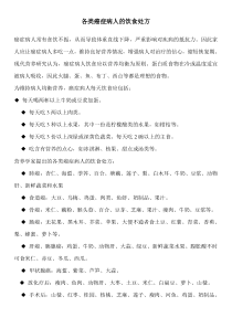 各类癌症病人的饮食处方