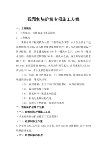 砼预制块护坡方案
