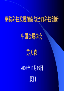 钢铁科技发展指南与当前科技创新-PowerPointP