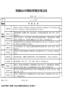 烤烟育苗管理检查考核记录表(1)