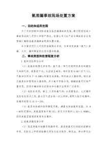 氨泄漏事故现场处置方案