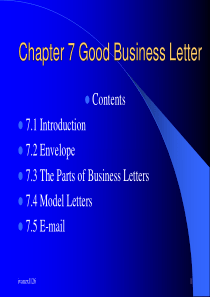 7GoodBusinessLetter服装专业英语-PPT精选文档