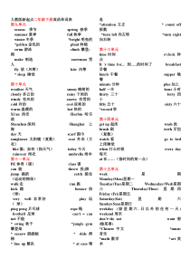 人教版新起点二年级下册英语单词表