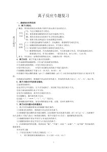 高三化学复习离子反应专题复习