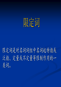 限定词