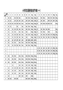 小学汉语拼音音节表