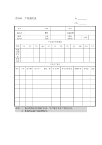 产品履历表