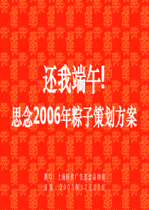 品牌策划思念粽子XXXX策划案