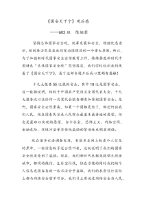 《国安天下宁》观后感