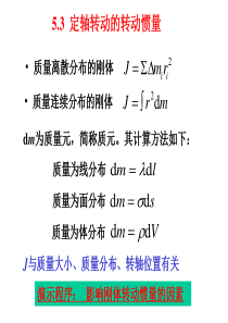 最全的转动惯量的计算