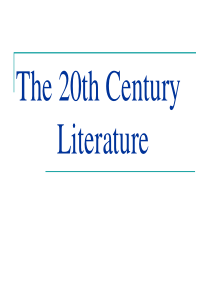 The-20th-Century-Literature--20世纪美国文学