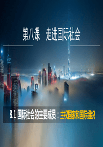 8.1国际社会的主要成员-课件2017