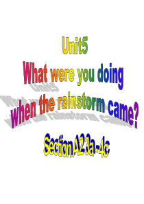 人教版八下Unit5-What-were-you-doing-when-the-rainstorm-