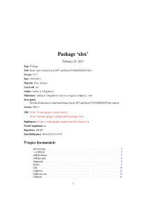 xlsx-读写和格式化Excel-2007(xlsx)文件包