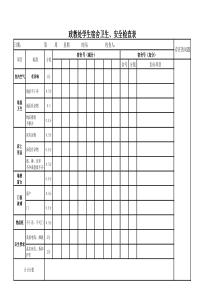 学生宿舍卫生、安全检查表