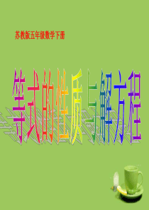 苏教版五下等式的性质和解方程(二)