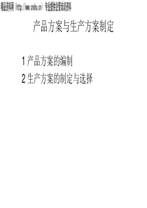 产品方案与生产方案制定（PPT57页）